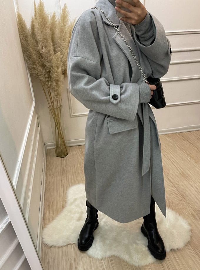 پالتو فوتر خاکستری زنانه