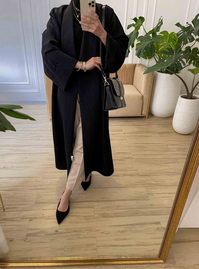 مانتو عبایی آستین پاکتی