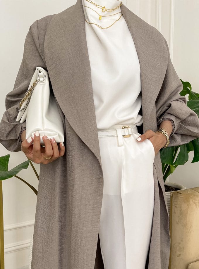 مانتو عبایی یقه روباهی