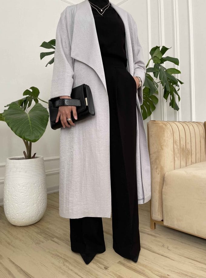 مانتو عبایی آستین پاکتی