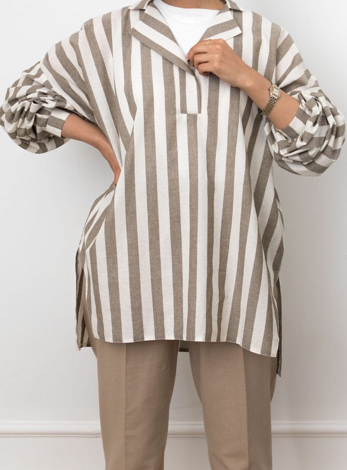 شومیز راه دار کرم