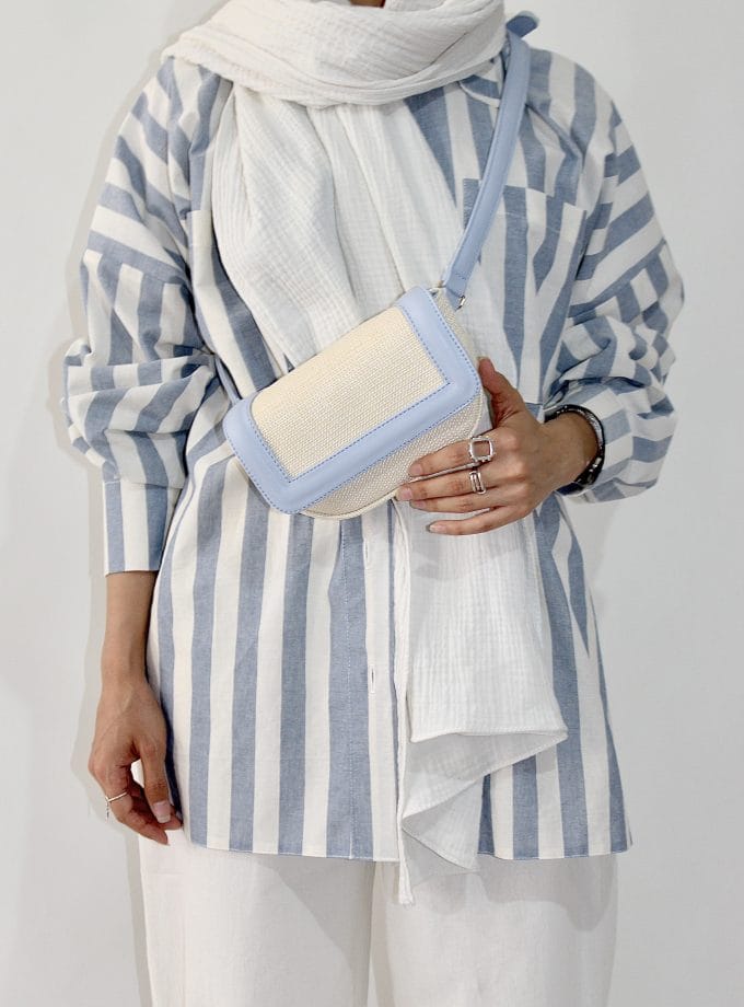 شومیز راه دار آبی