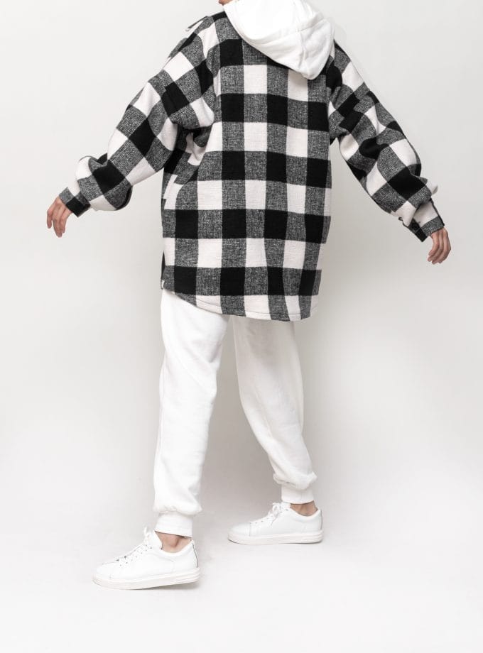 پالتو اسپرت چهارخونه مشکی