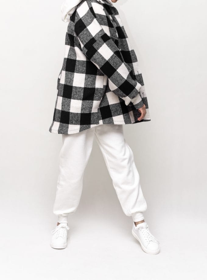 پالتو اسپرت چهارخونه مشکی