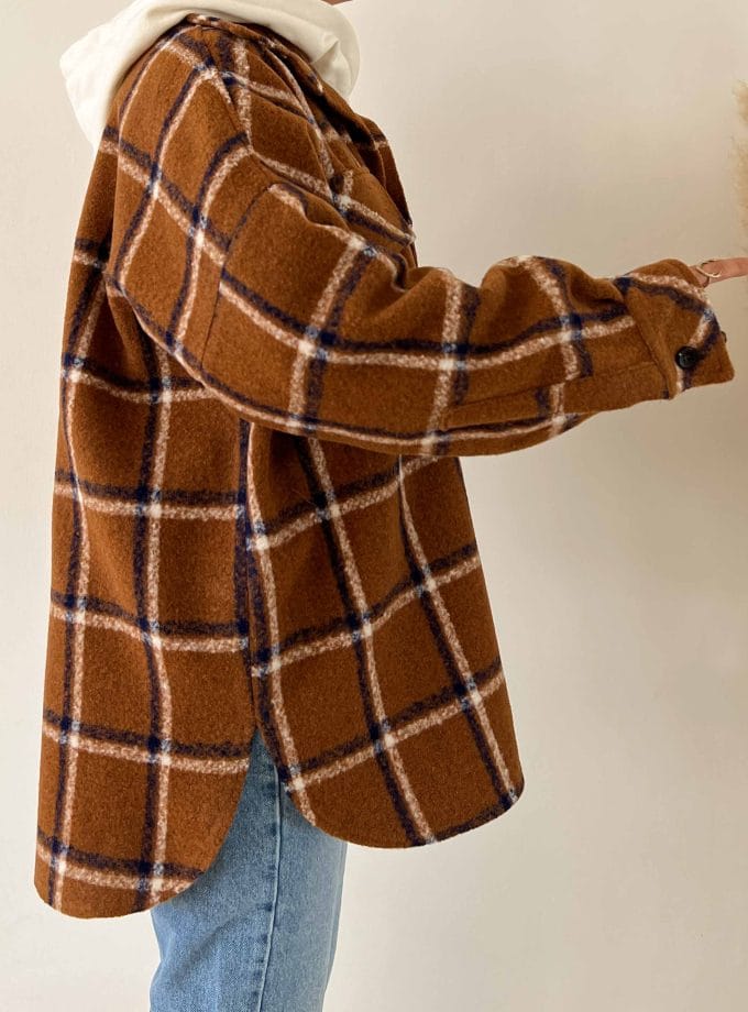 شکت چهارخونه قهوه ای