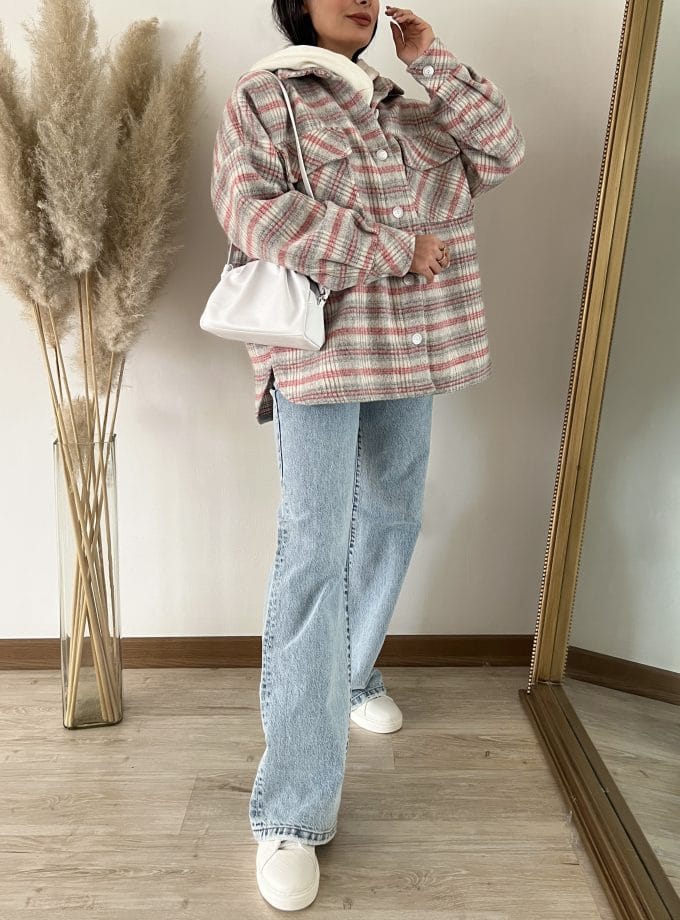 شکت چهارخونه طوسی قرمز