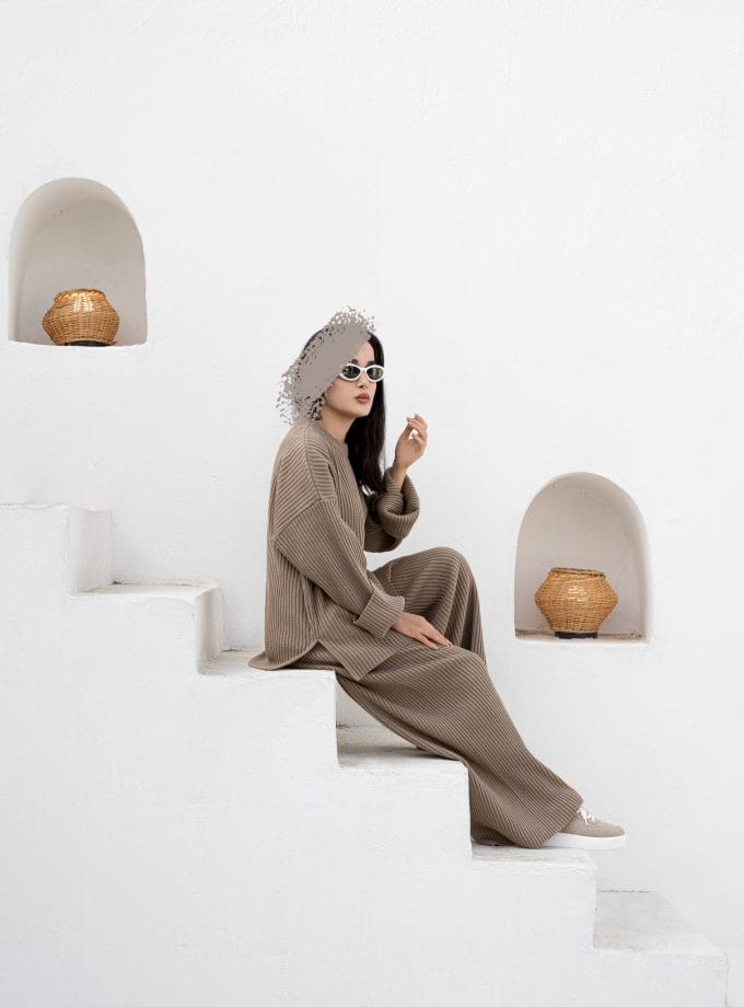 ست بلوز شلوار بافت کد t111