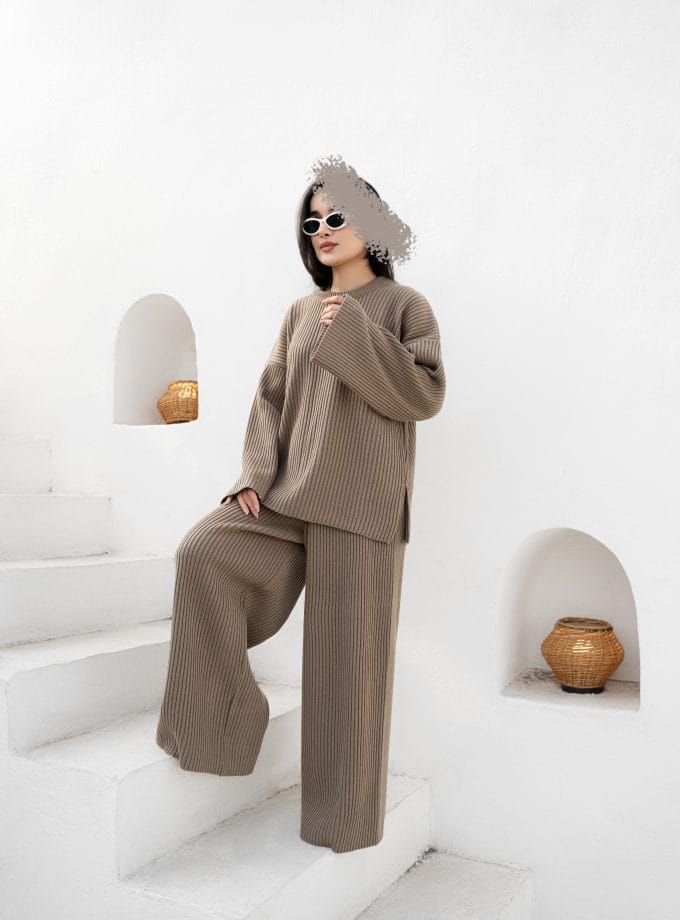 ست بلوز شلوار بافت کد t111