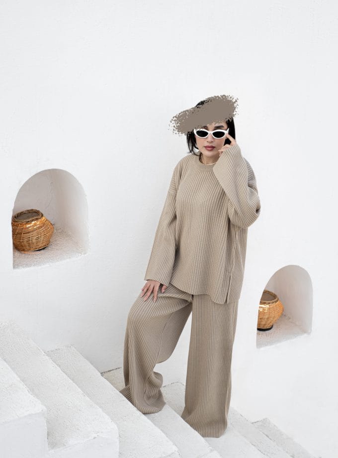 ست بلوز شلوار بافت کد t111