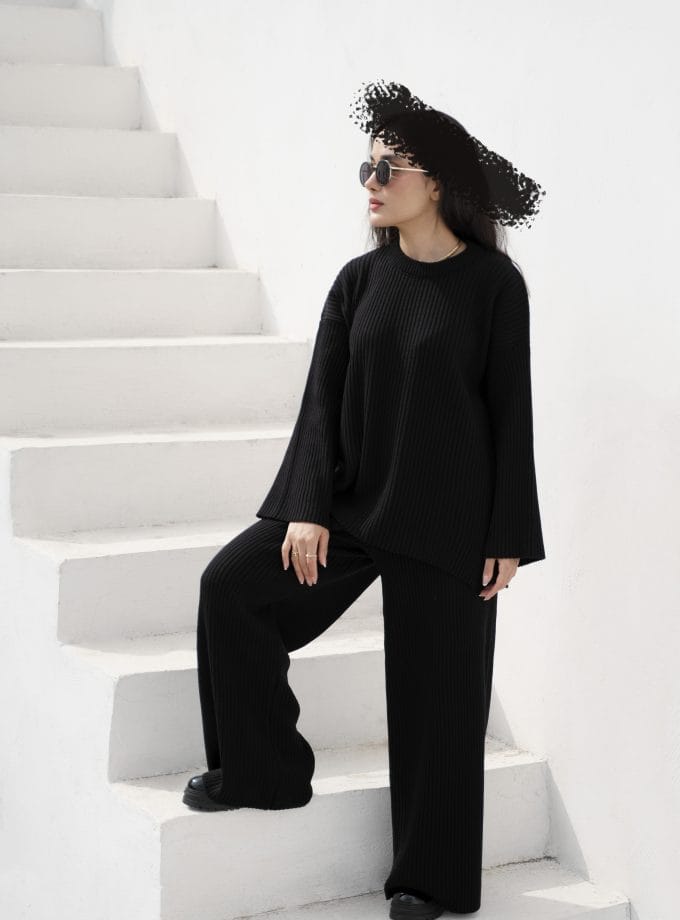 ست بلوز شلوار بافت کد t111