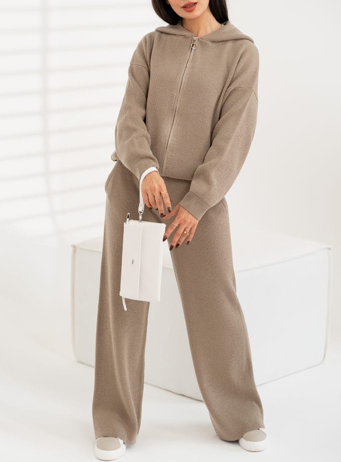 ست هودی وشلوار بافت کد t128