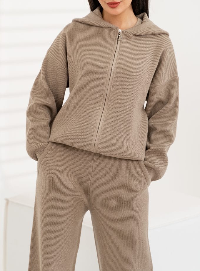 ست هودی وشلوار بافت کد t128