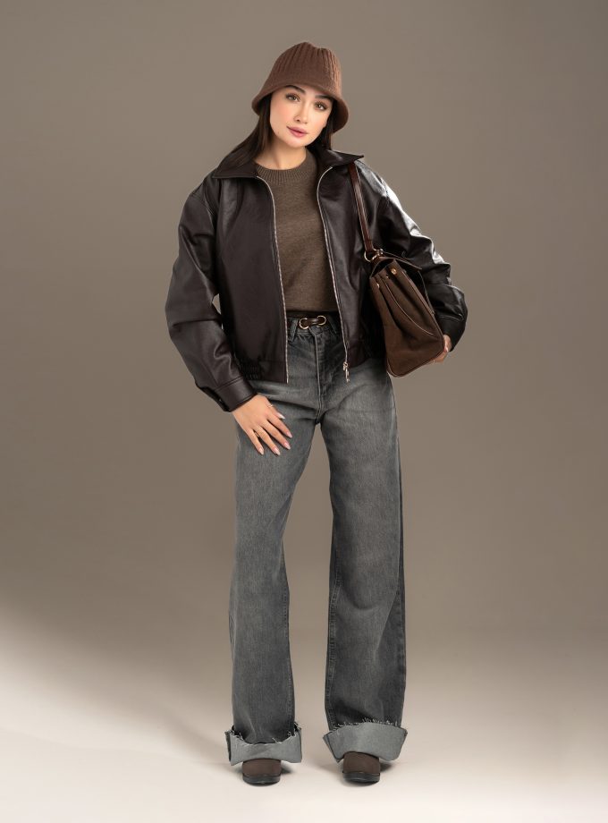 کت چرم بیسبالی کد c248